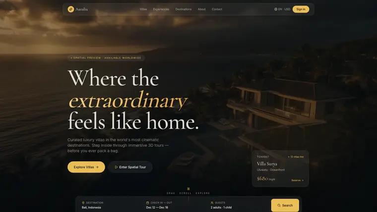 Preview Website Villa